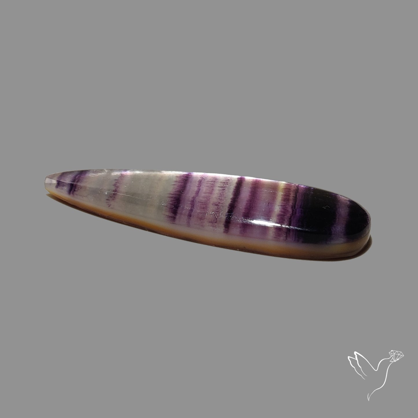 Purple Flourite With Mother Of Pearl Doublet