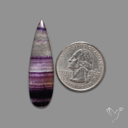 Purple Flourite With Mother Of Pearl Doublet