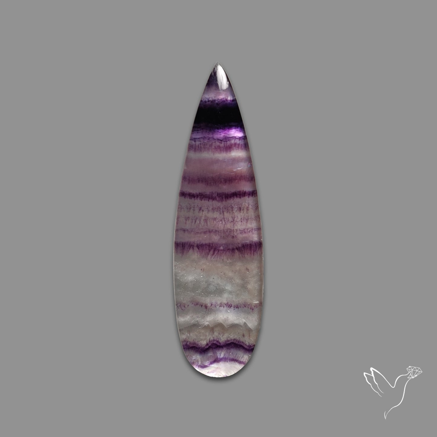 Purple Flourite With Mother Of Pearl Doublet