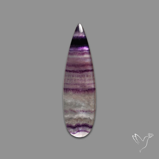 Purple Flourite With Mother Of Pearl Doublet
