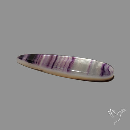 Purple Flourite With Mother Of Pearl Doublet