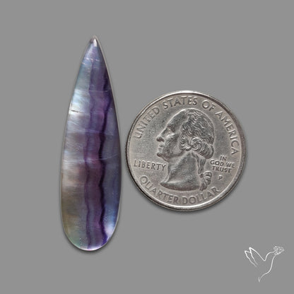 Purple Flourite With Mother Of Pearl Doublet
