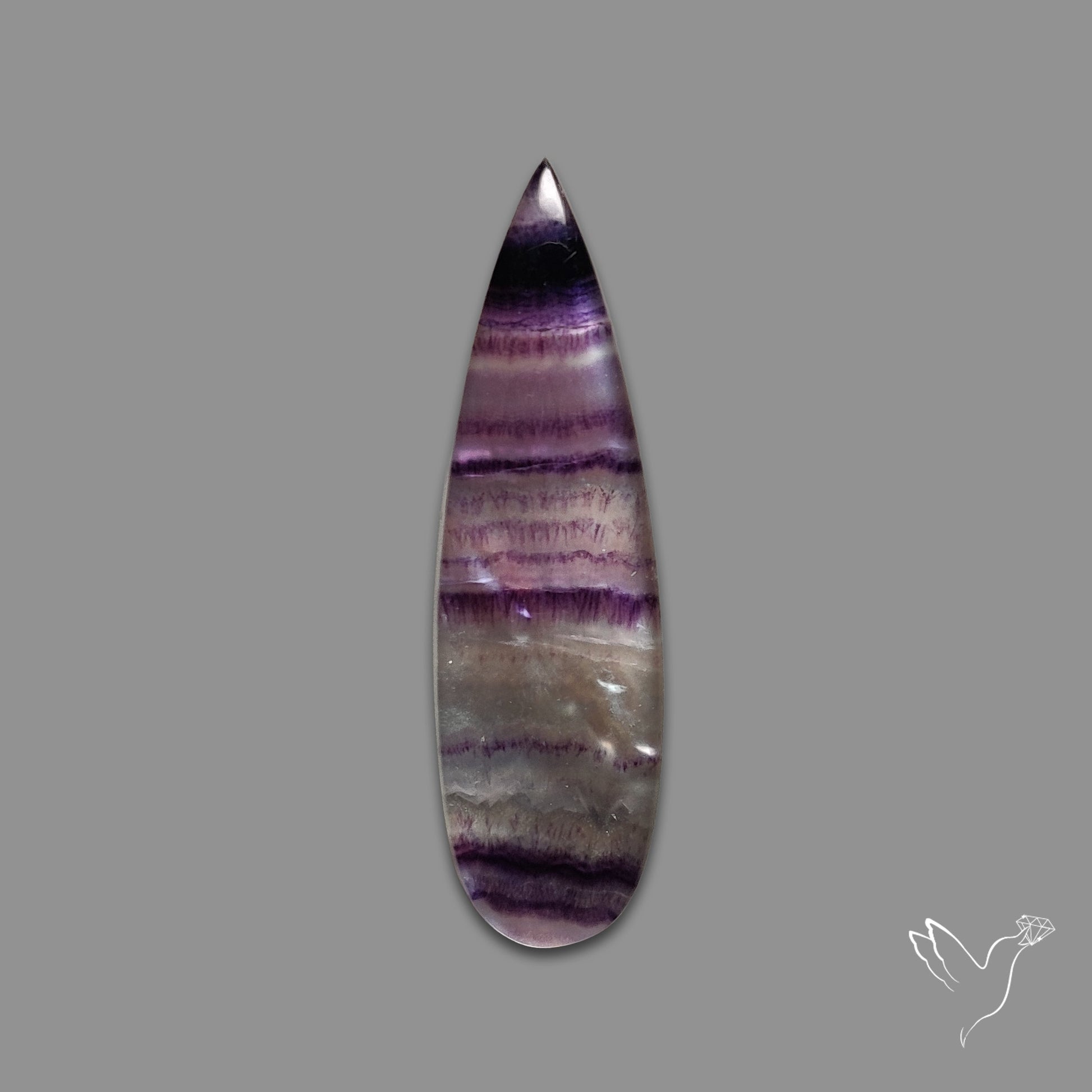Purple Flourite With Mother Of Pearl Doublet