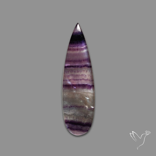 Purple Flourite With Mother Of Pearl Doublet