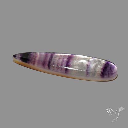Purple Flourite With Mother Of Pearl Doublet