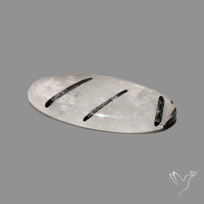 Black Tourmalinated Quartz Cabochon