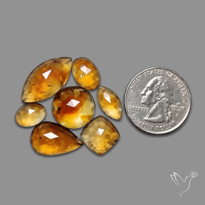 Rose Cut Citrine Lot