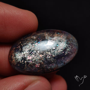 Bloodshot Iolite In Sunstone Cabochon