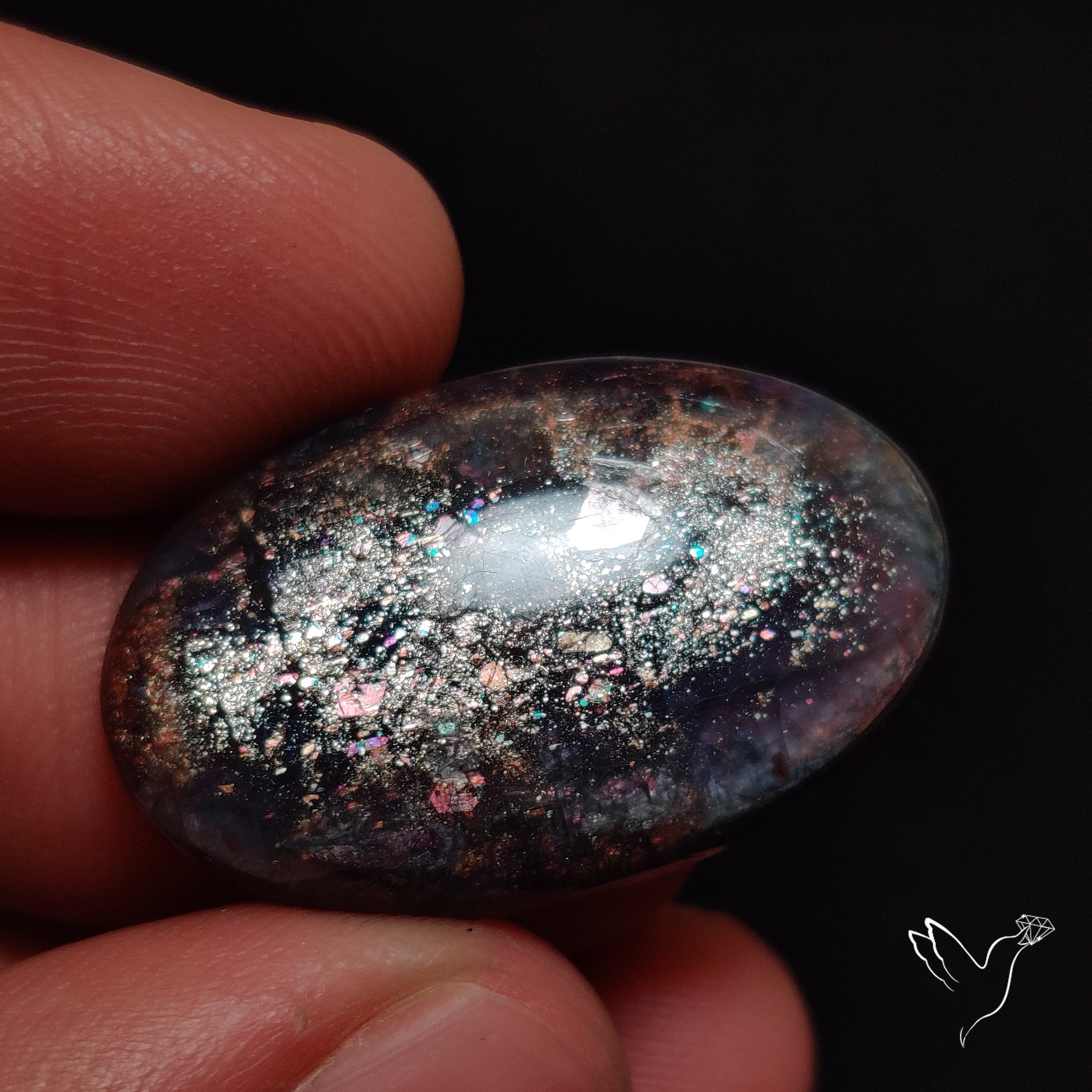 Buy Bloodshot Iolite In Sunstone Cabochon N46368 Online at GemstonesForSale