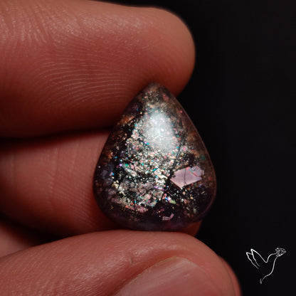 Bloodshot Iolite In Sunstone Cabochon