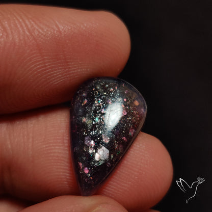 Bloodshot Iolite In Sunstone Cabochon