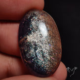 Bloodshot Iolite In Sunstone Cabochon