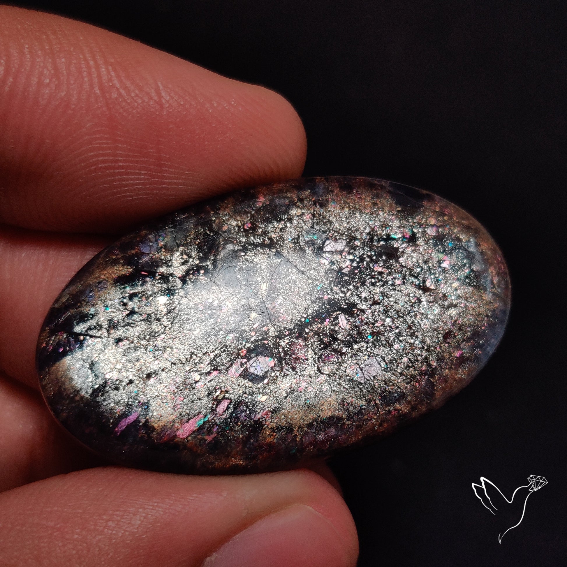 Buy Bloodshot Iolite In Sunstone Cabochon N46377 Online at GemstonesForSale