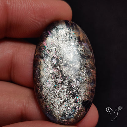 Bloodshot Iolite In Sunstone Cabochon
