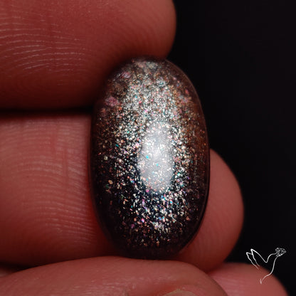 Bloodshot Iolite In Sunstone Cabochon