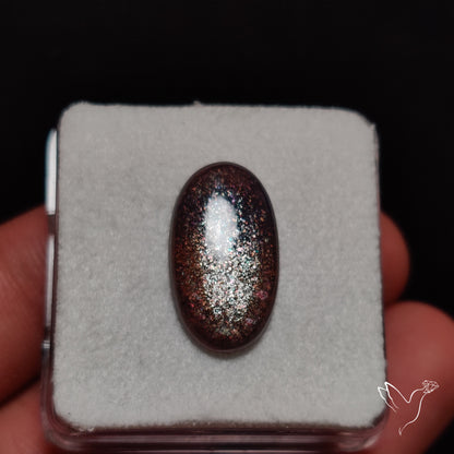 Bloodshot Iolite In Sunstone Cabochon
