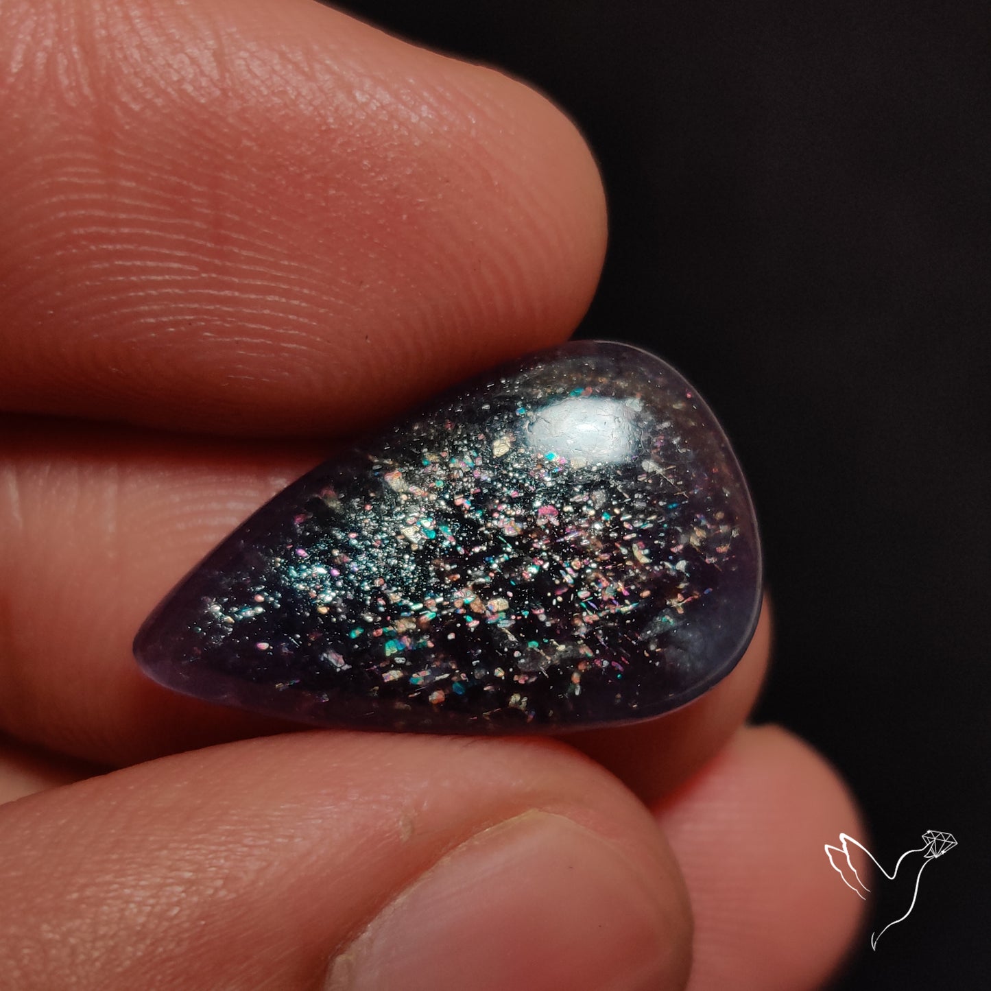 Buy Bloodshot Iolite In Sunstone Cabochon N46381 Online at GemstonesForSale