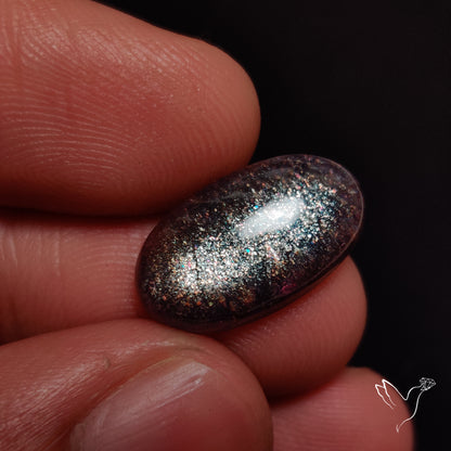 Bloodshot Iolite In Sunstone Cabochon