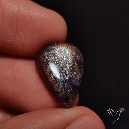 Bloodshot Iolite In Sunstone Cabochon