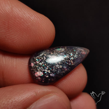 Bloodshot Iolite In Sunstone Cabochon
