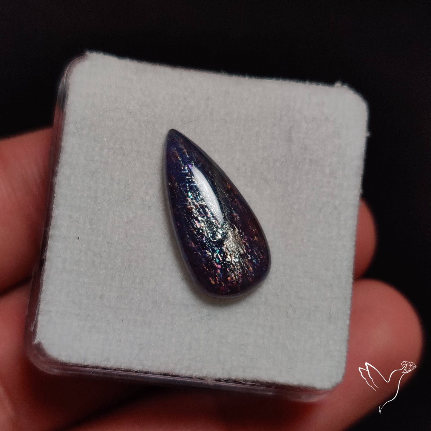 Bloodshot Iolite In Sunstone Cabochon