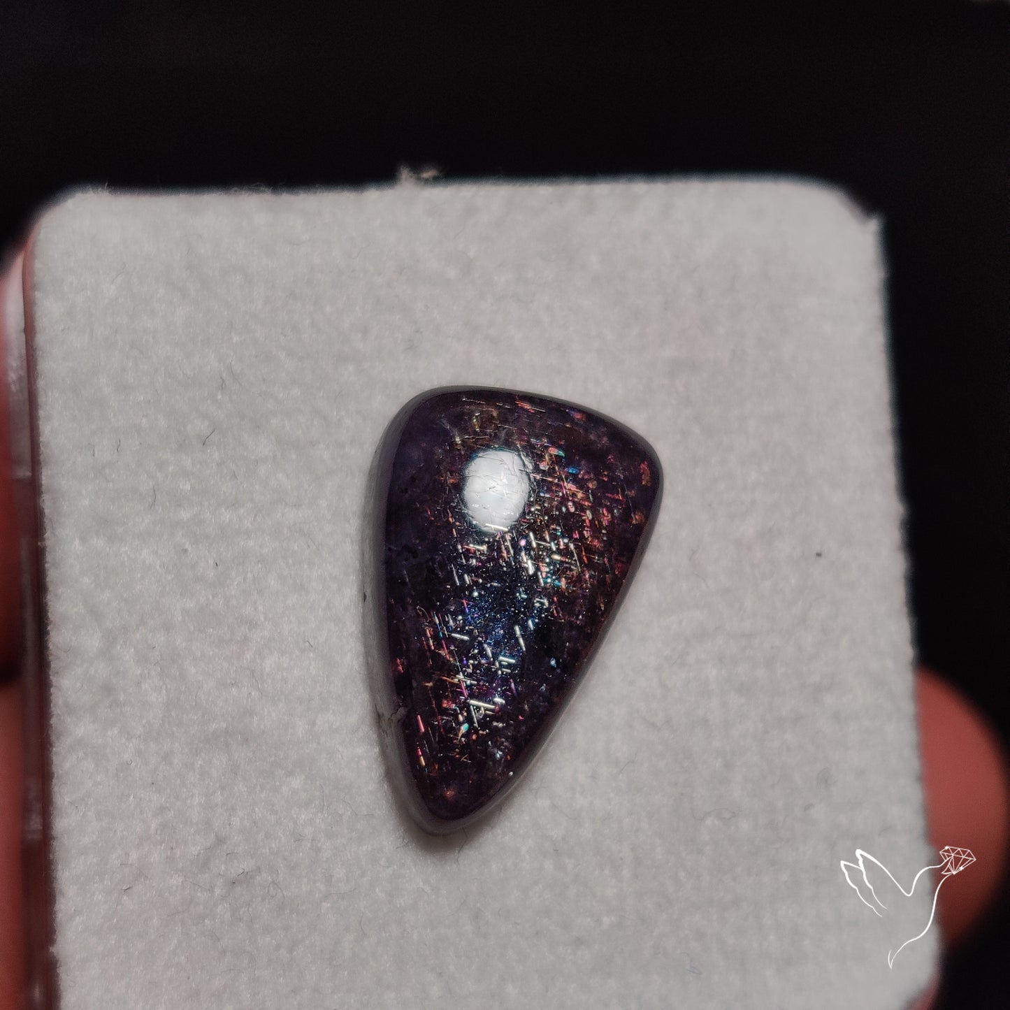Bloodshot Iolite In Sunstone Cabochon