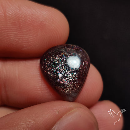 Bloodshot Iolite In Sunstone Cabochon