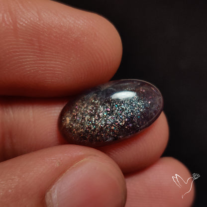 Bloodshot Iolite In Sunstone Cabochon