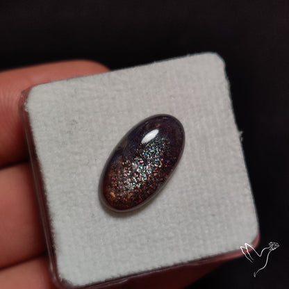 Bloodshot Iolite In Sunstone Cabochon