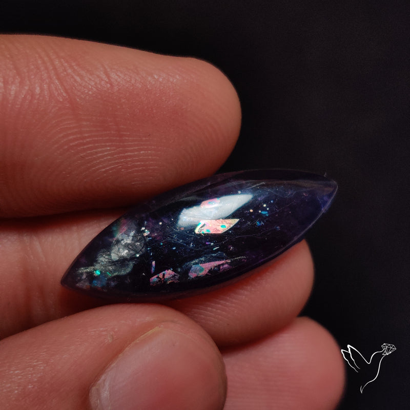 Bloodshot Iolite In Sunstone Cabochon