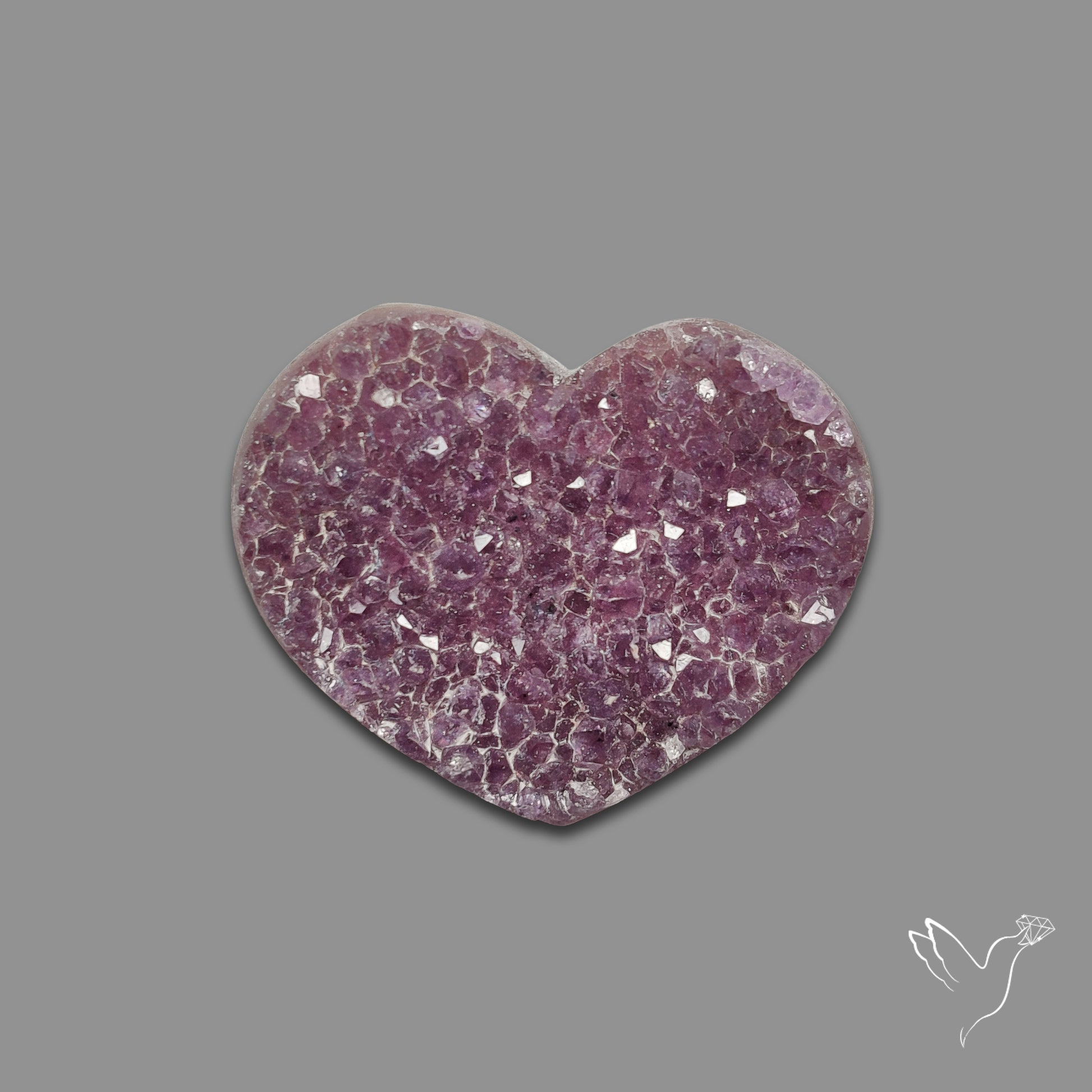 Buy Large Amethyst Druzy Heart Specimen N46402 Online at GemstonesForSale