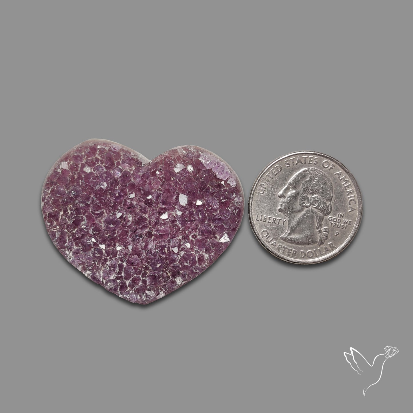 Large Amethyst Druzy Heart Specimen