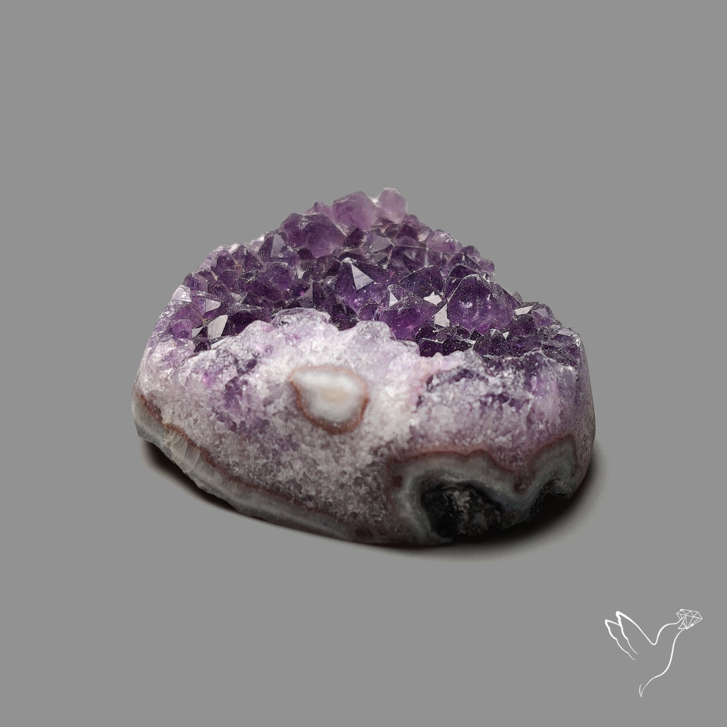 Large Amethyst Druzy Heart Specimen