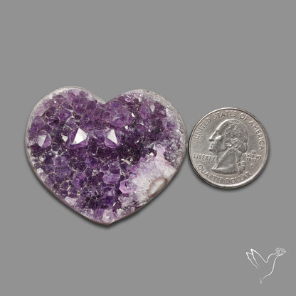 Large Amethyst Druzy Heart Specimen