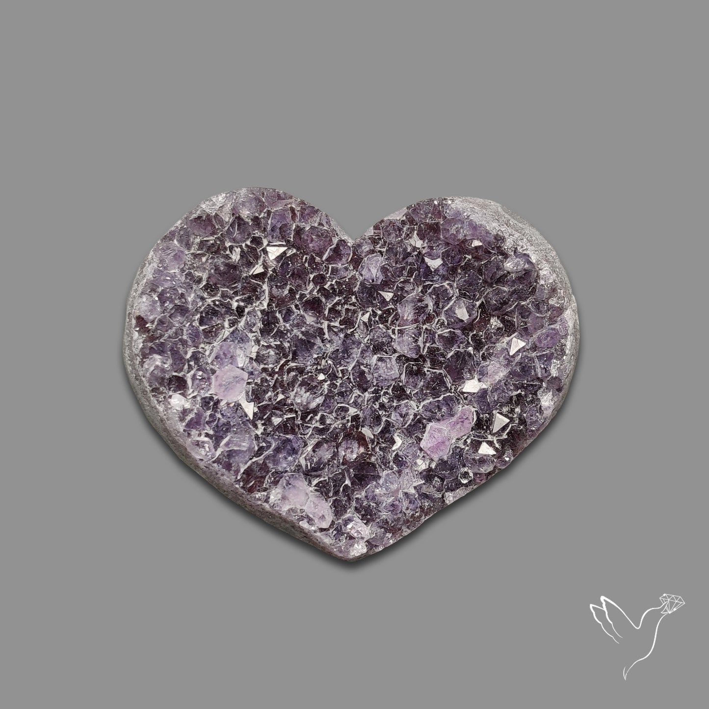 Buy Large Amethyst Druzy Heart Specimen N46404 Online at GemstonesForSale