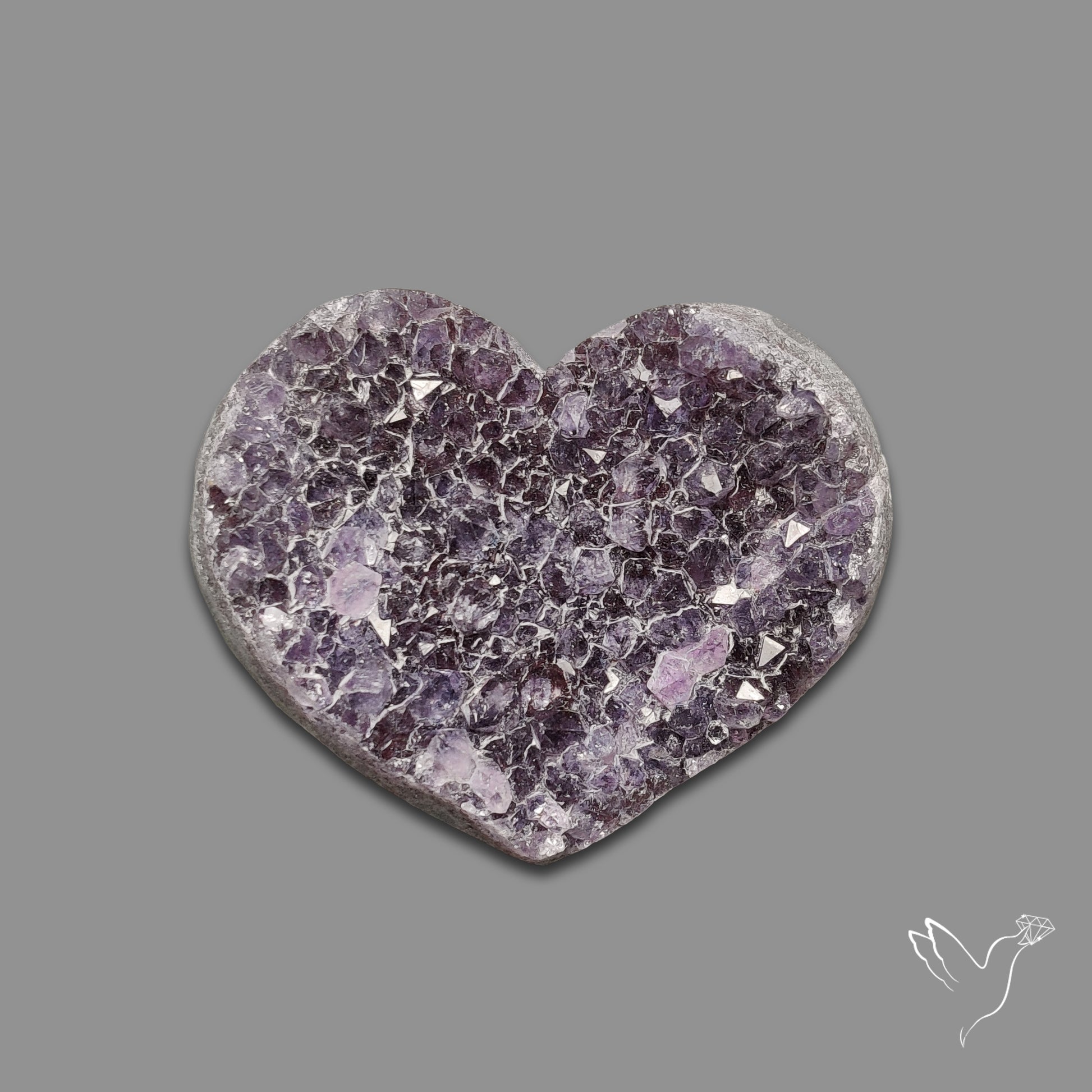 Buy Large Amethyst Druzy Heart Specimen N46404 Online at GemstonesForSale