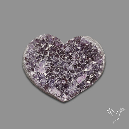 Buy Large Amethyst Druzy Heart Specimen N46404 Online at GemstonesForSale