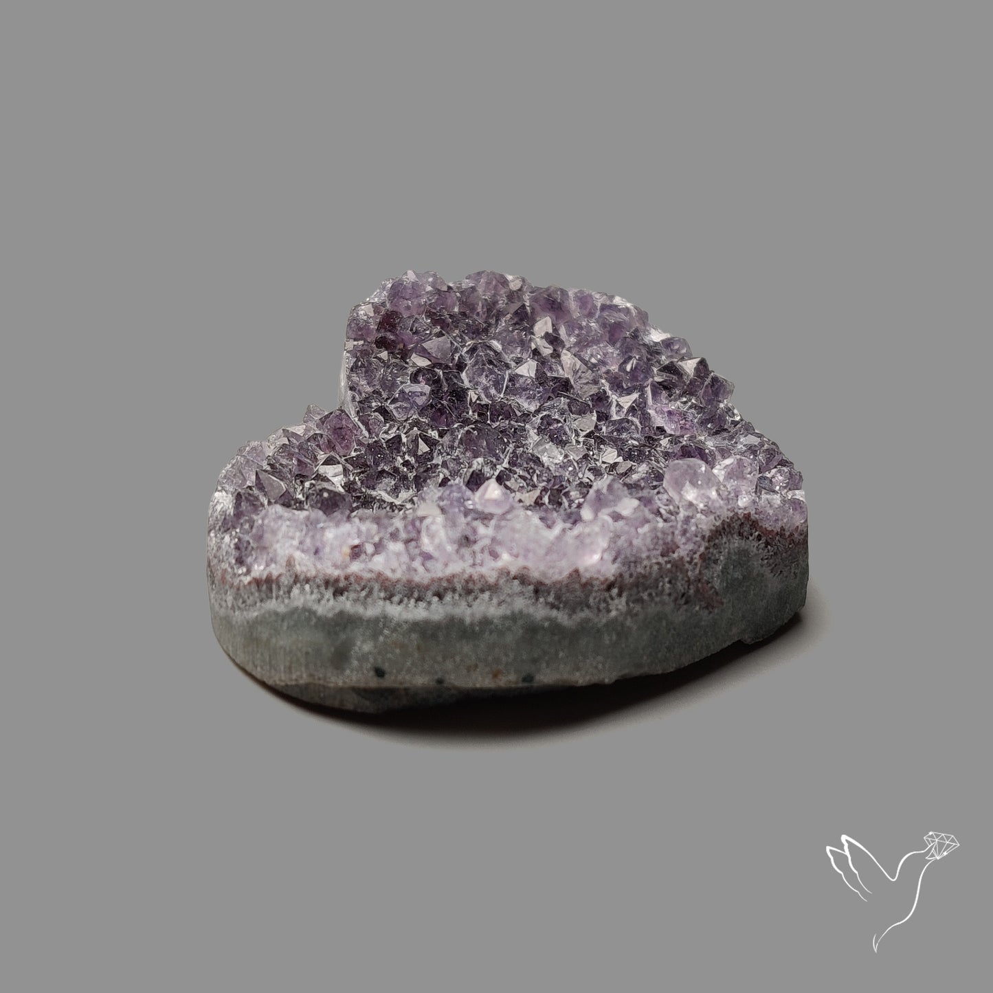 Large Amethyst Druzy Heart Specimen