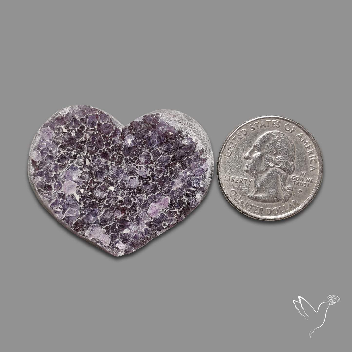 Large Amethyst Druzy Heart Specimen