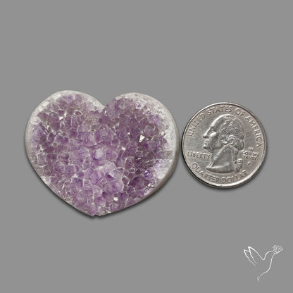 Large Amethyst Druzy Heart Specimen