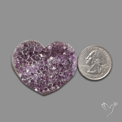Large Amethyst Druzy Heart Specimen