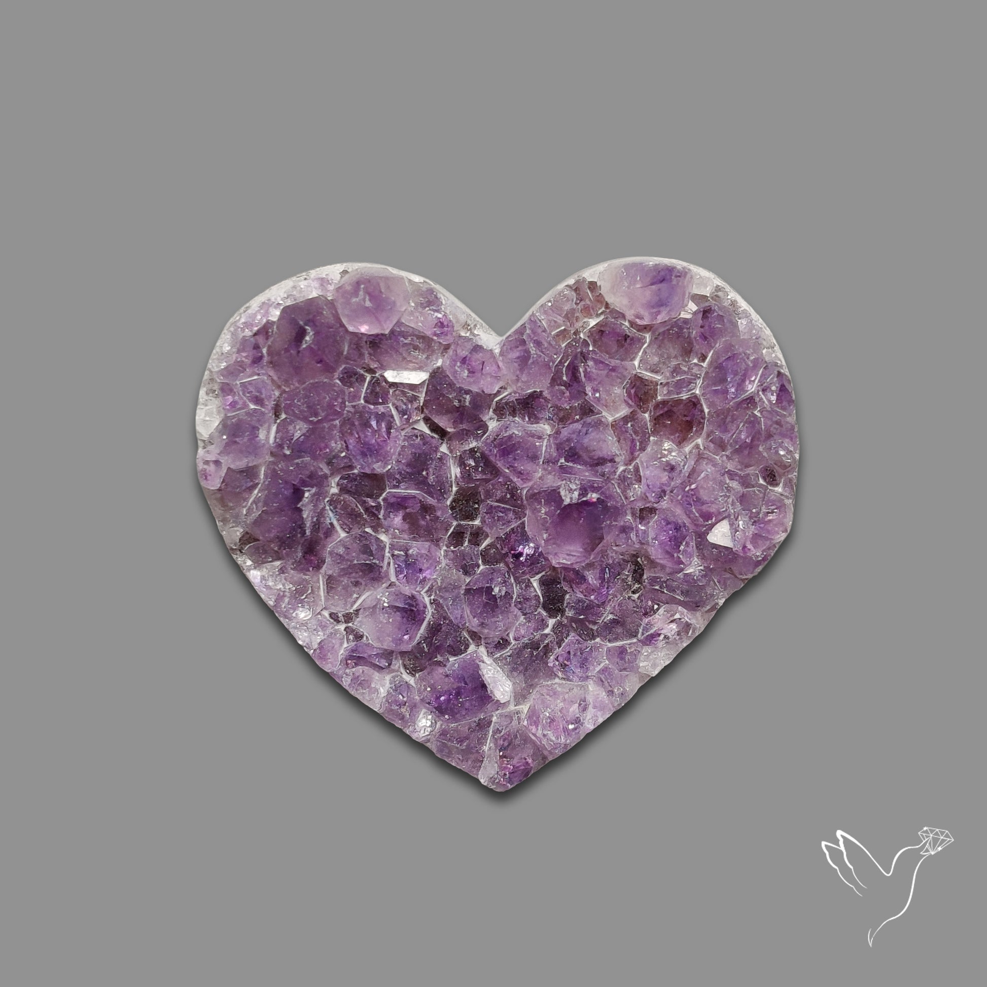 Buy Large Amethyst Druzy Heart Specimen N46407 Online at GemstonesForSale