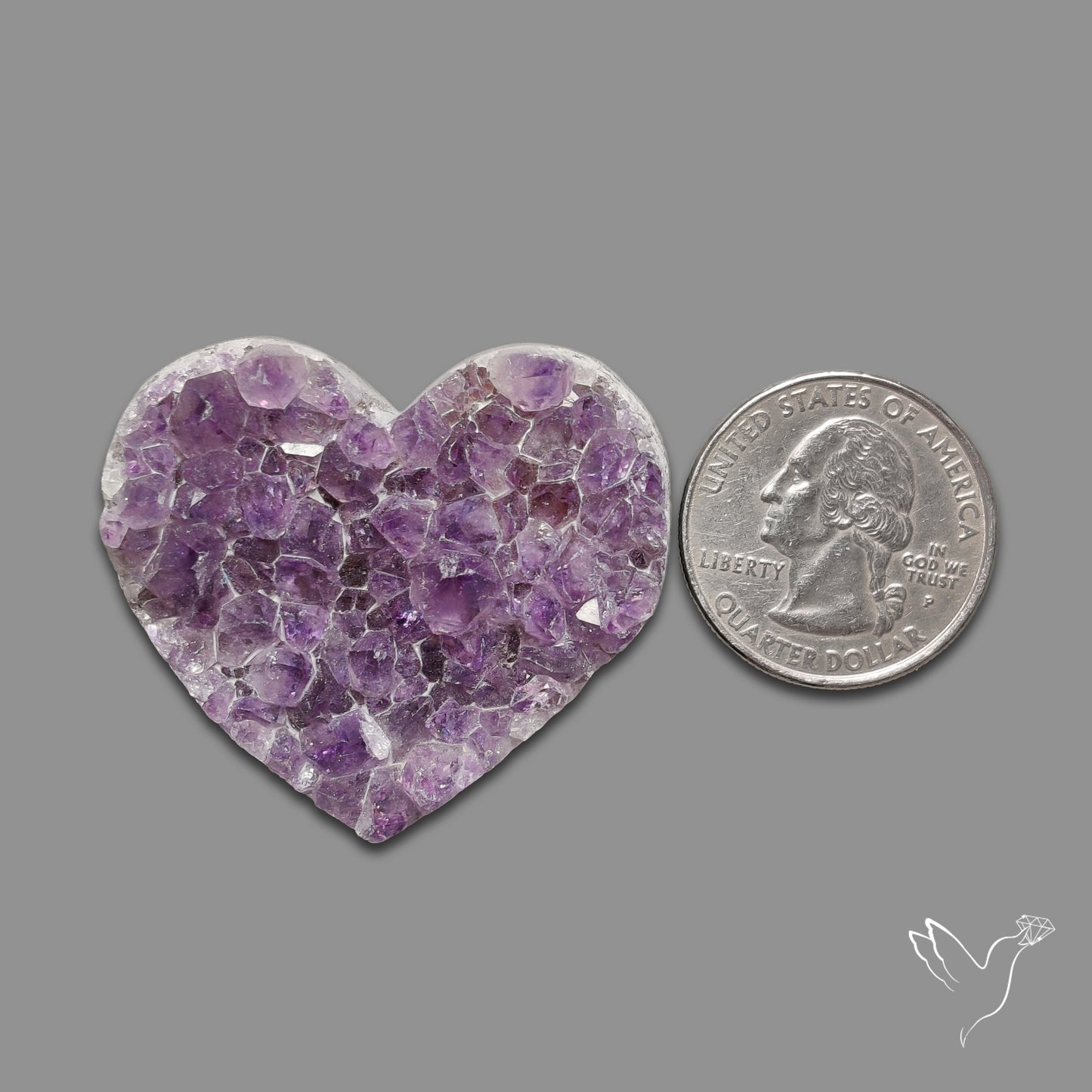Large Amethyst Druzy Heart Specimen