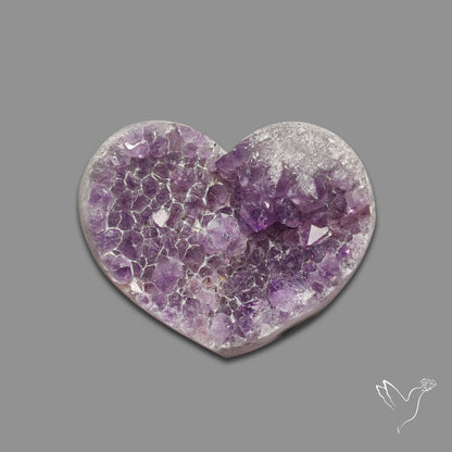 Buy Large Amethyst Druzy Heart Specimen N46408 Online at GemstonesForSale
