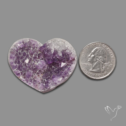 Large Amethyst Druzy Heart Specimen