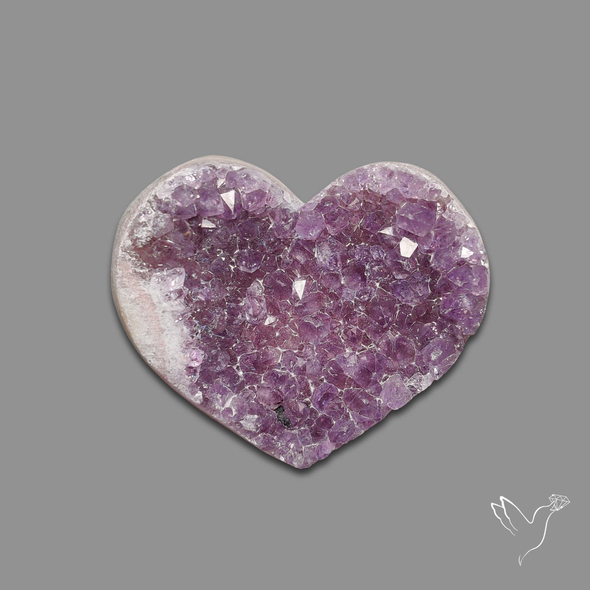 Buy Large Amethyst Druzy Heart Specimen N46409 Online at GemstonesForSale