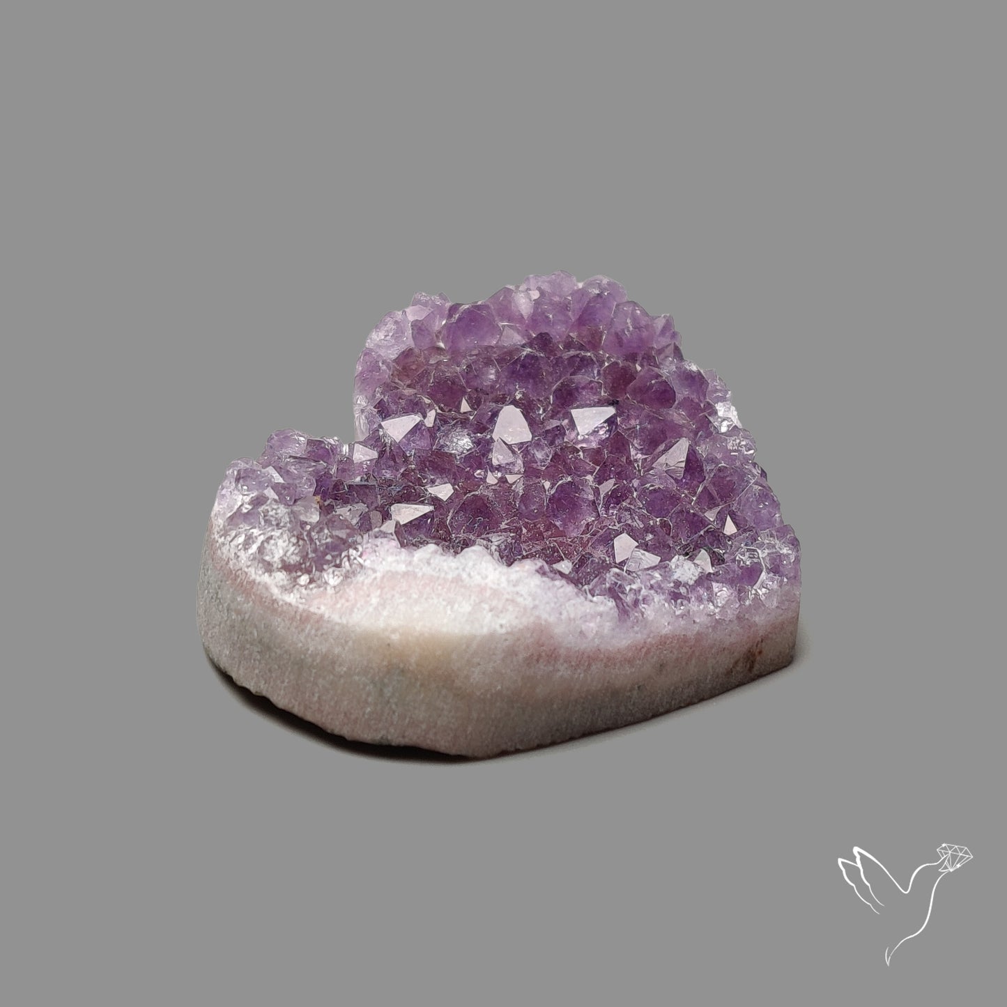 Large Amethyst Druzy Heart Specimen