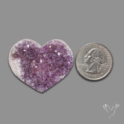Large Amethyst Druzy Heart Specimen