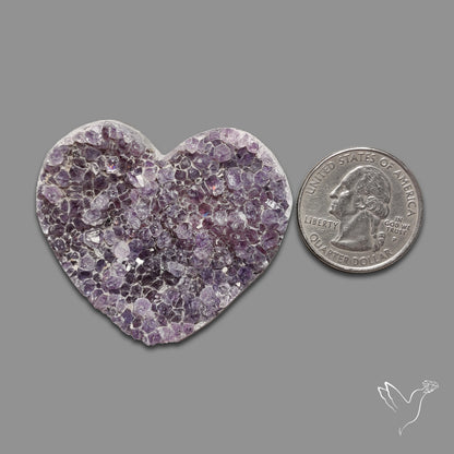 Large Amethyst Druzy Heart Specimen