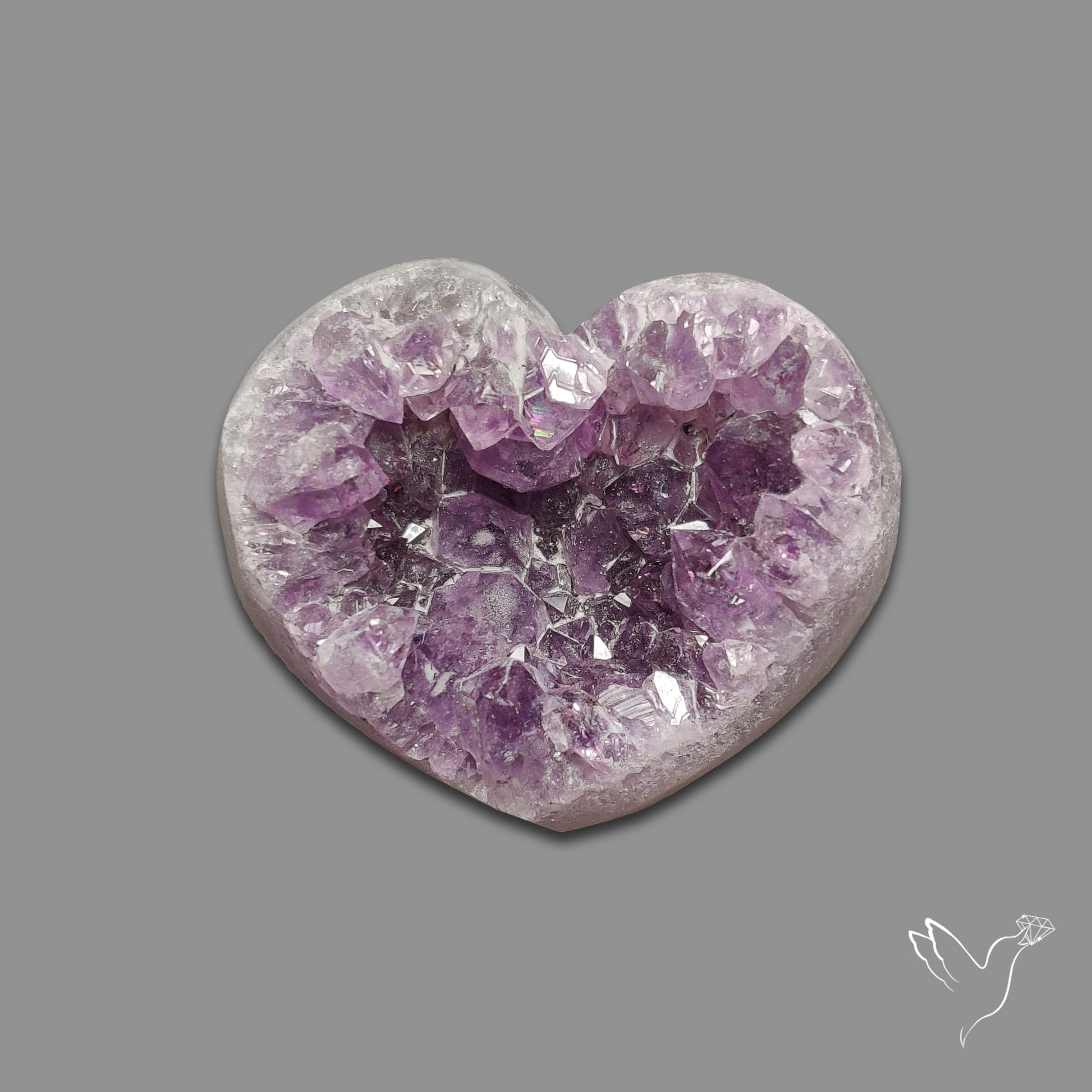 Buy Large Amethyst Druzy Heart Specimen N46411 Online at GemstonesForSale